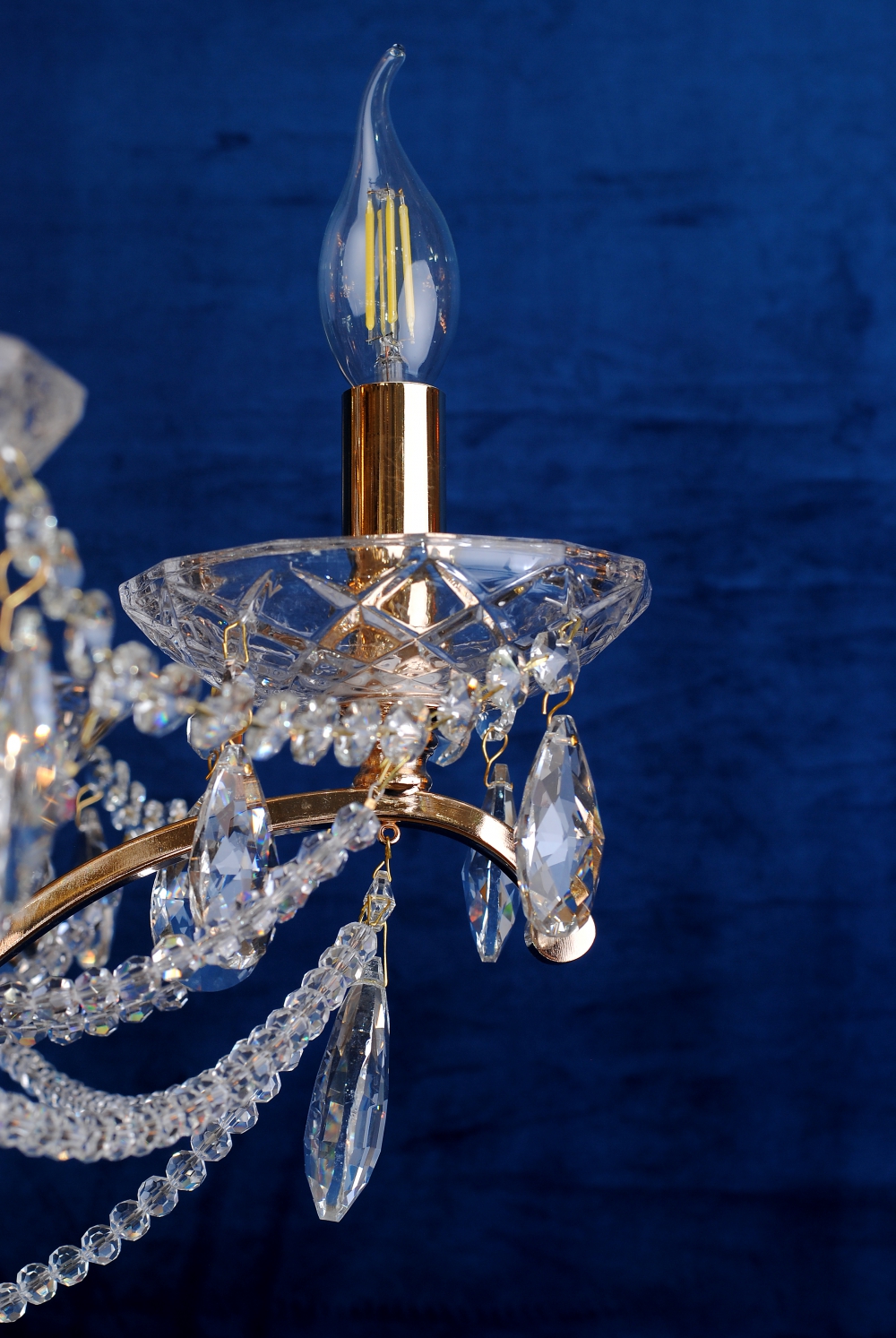 Люстра подвесная хрустальная с подвесками Asfour Crystal. 6 ламп. 85021\6Q